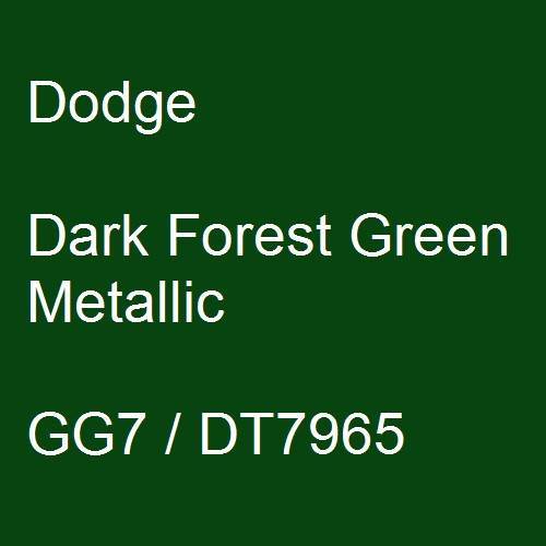 Dodge, Dark Forest Green Metallic, GG7 / DT7965.